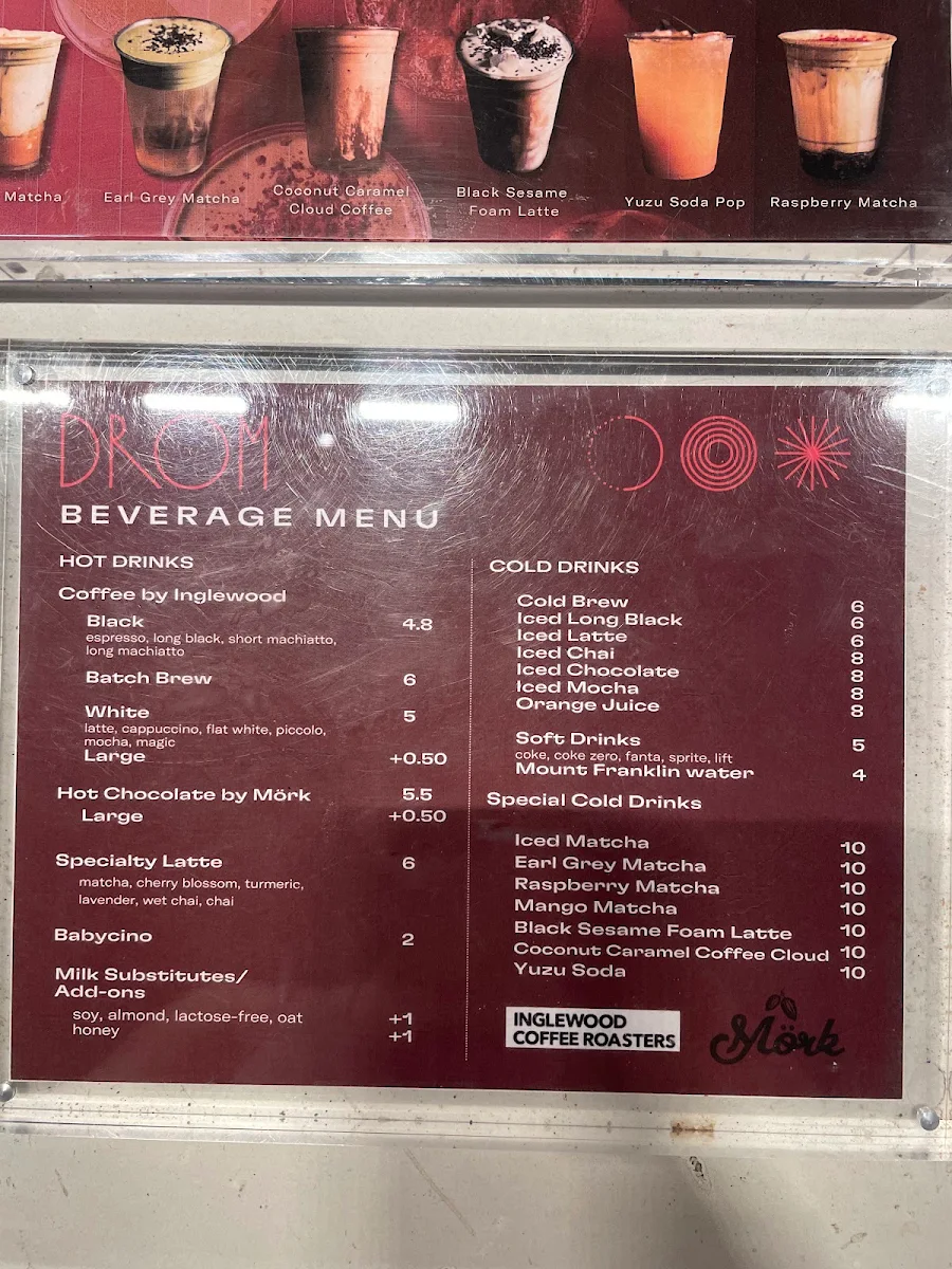 Menu, Dröm Bakery