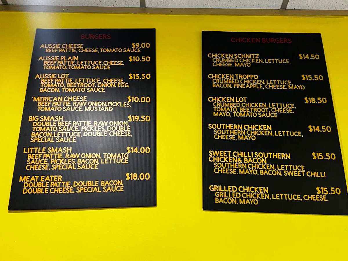 Menu, Roundabout Takeaway