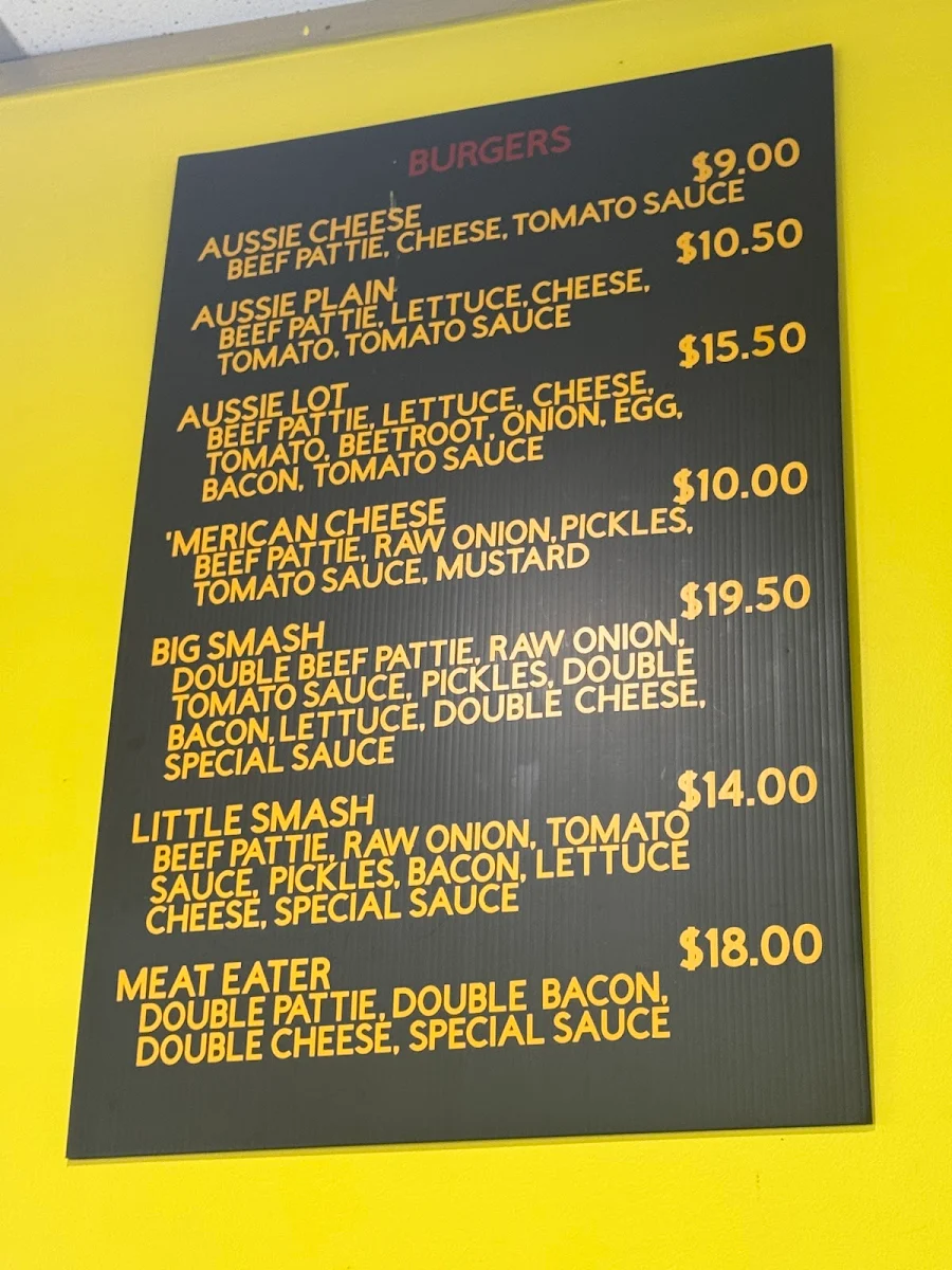 Menu, Roundabout Takeaway
