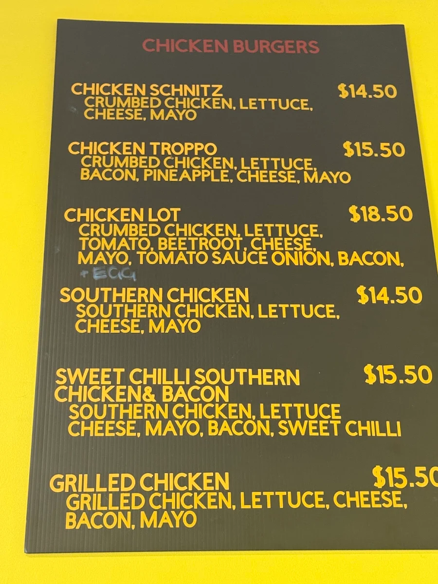 Menu, Roundabout Takeaway