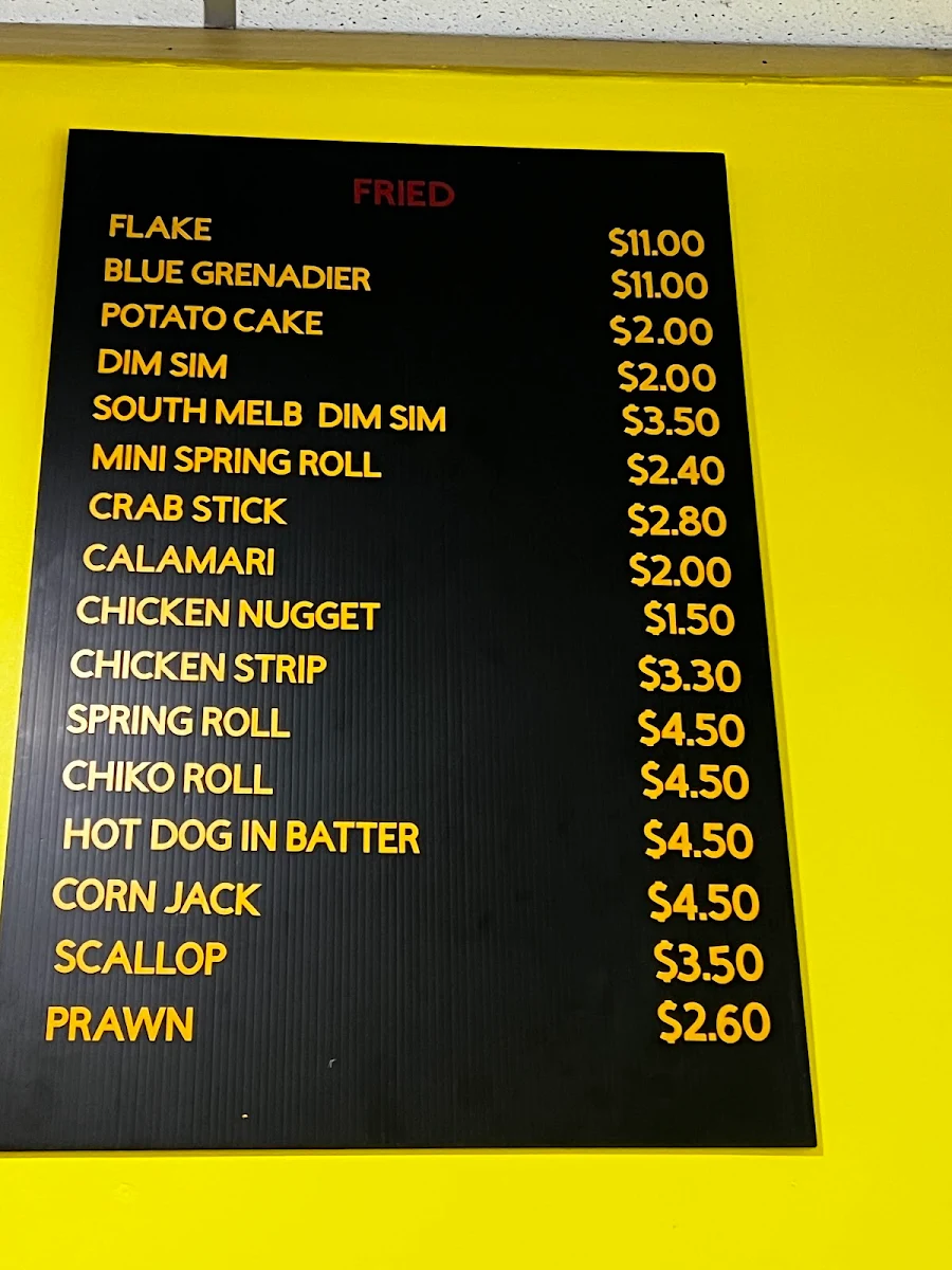 Menu, Roundabout Takeaway