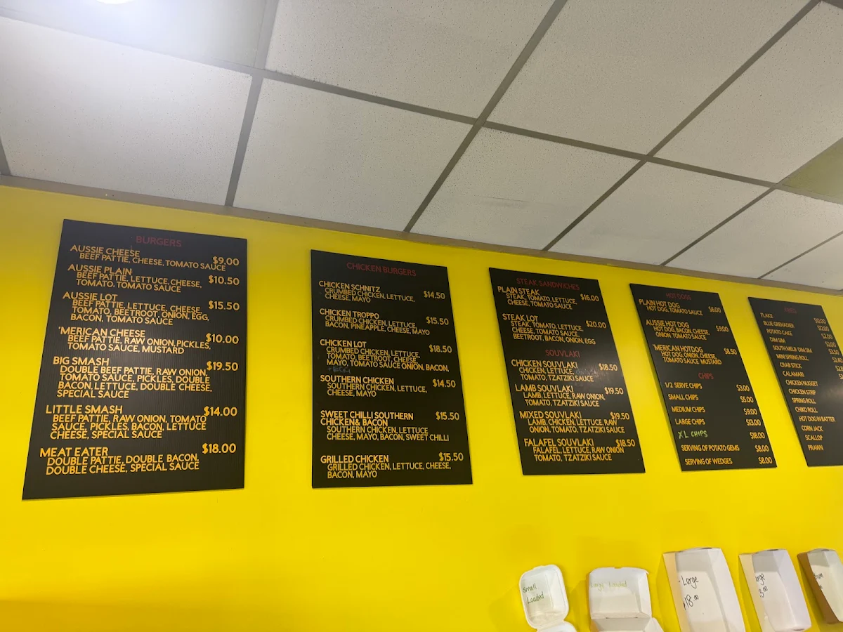 Menu, Roundabout Takeaway
