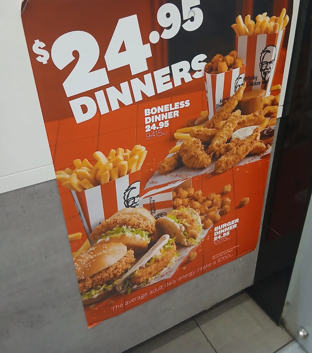 Menu, KFC Prahran