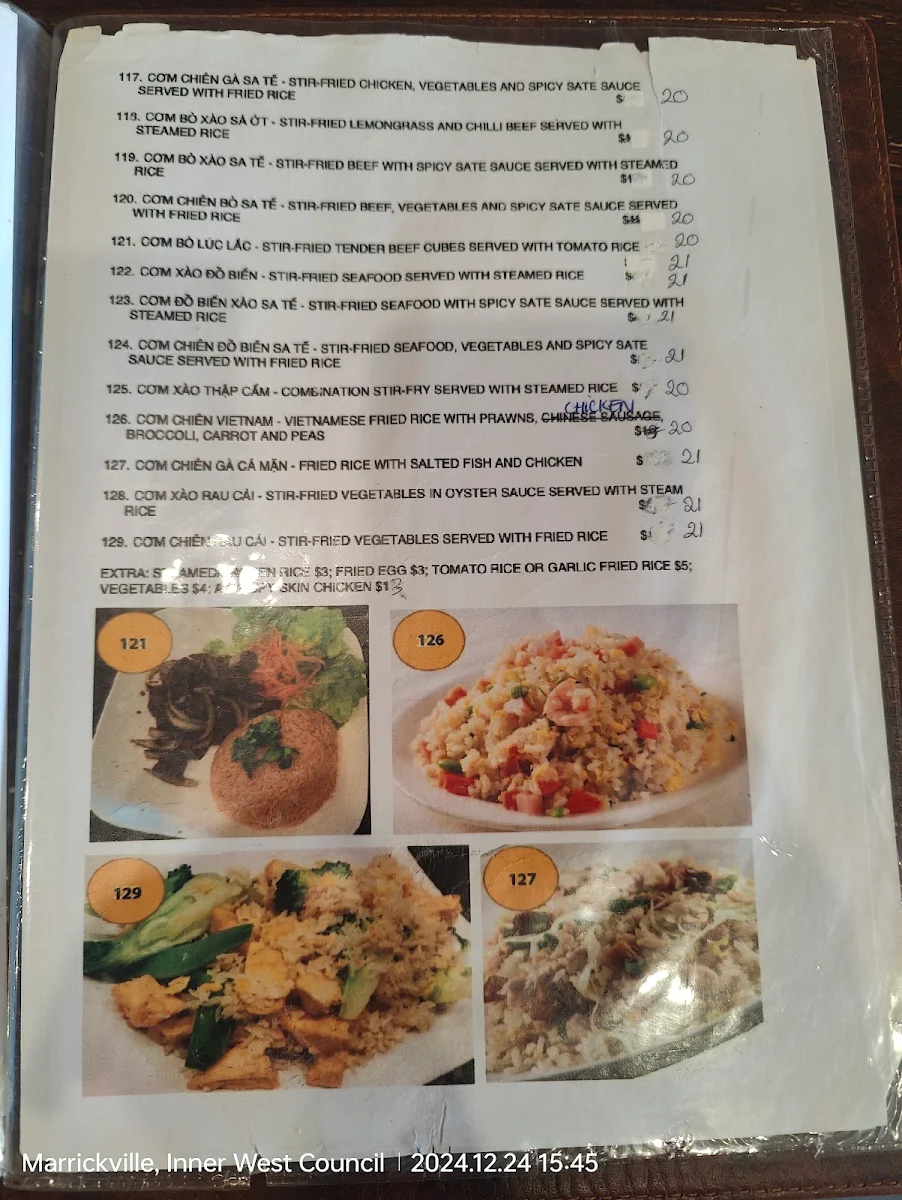 Menu, Gia Đình Marickville