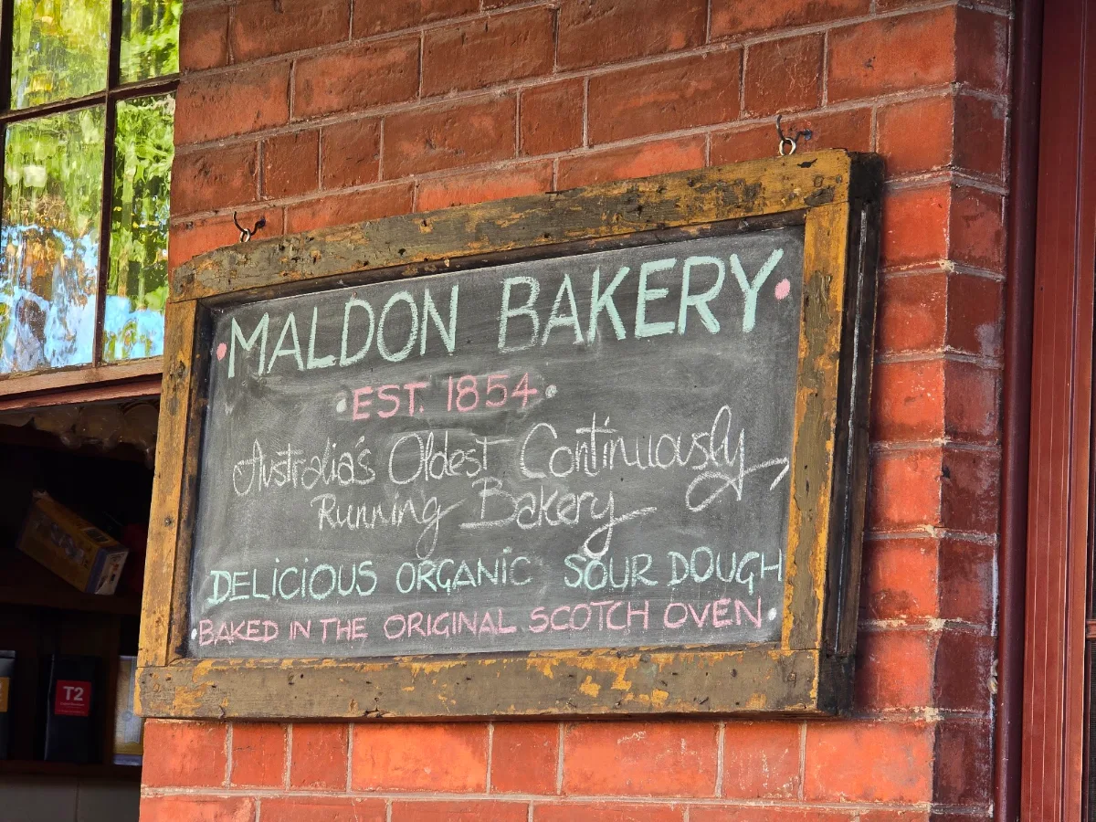 Menu, Maldon Bakery