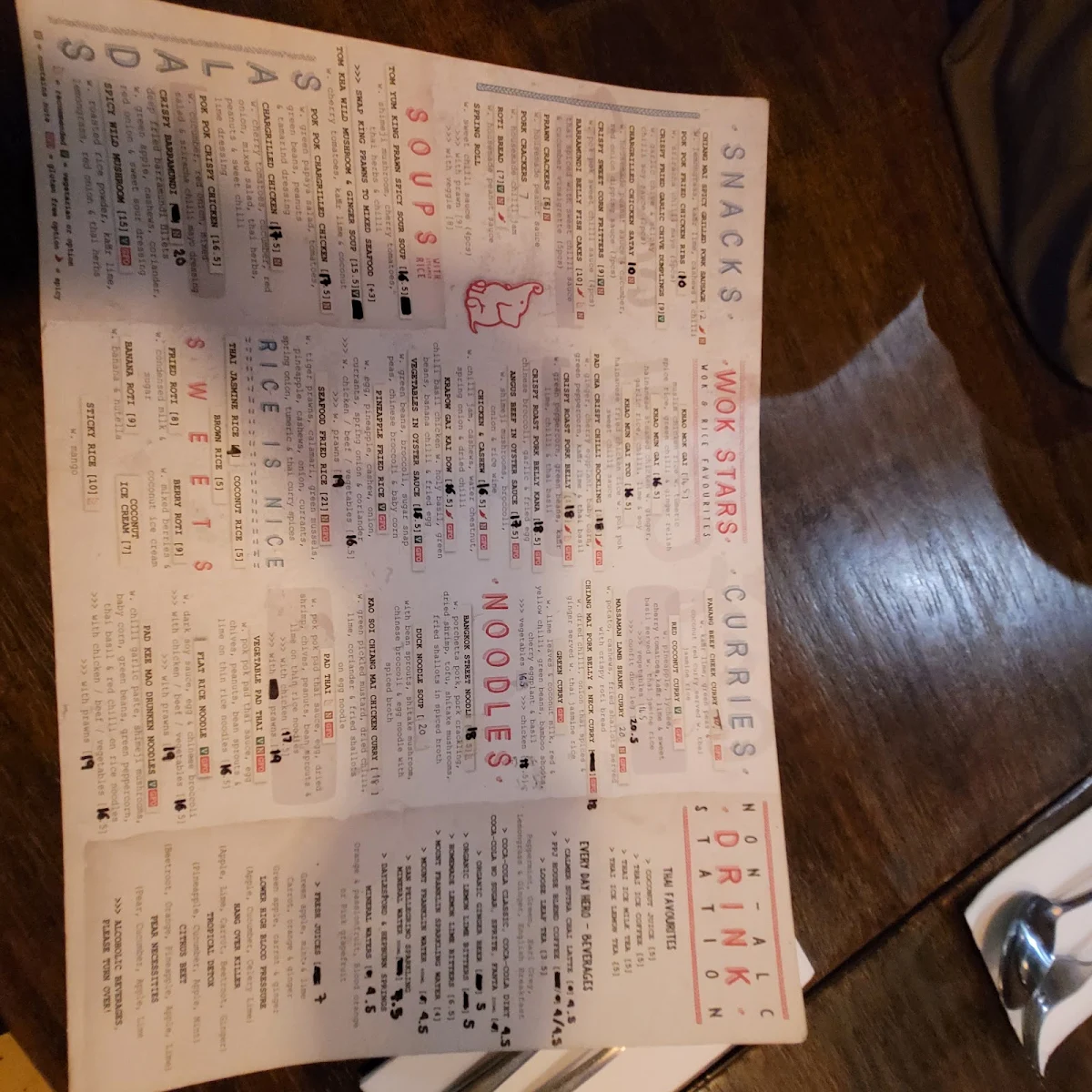 Menu, Pok Pok Junior