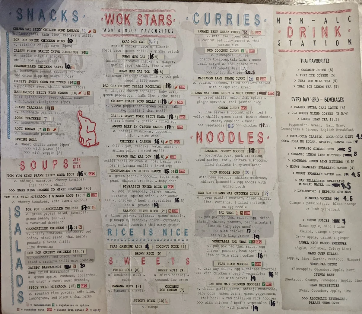 Menu, Pok Pok Junior