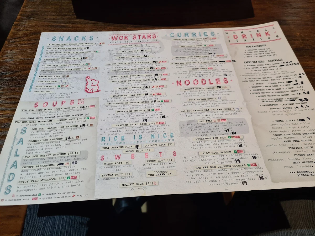 Menu, Pok Pok Junior