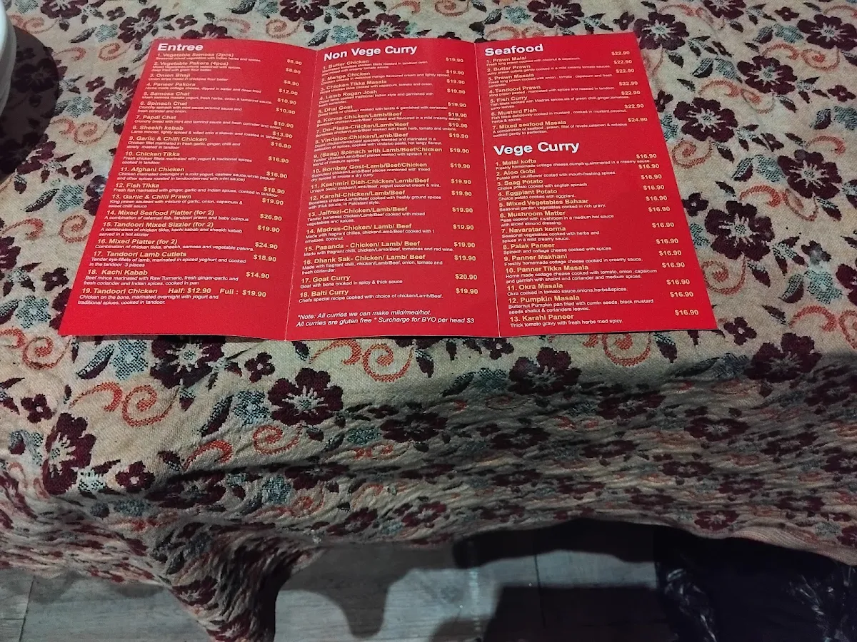 Menu, Santoor