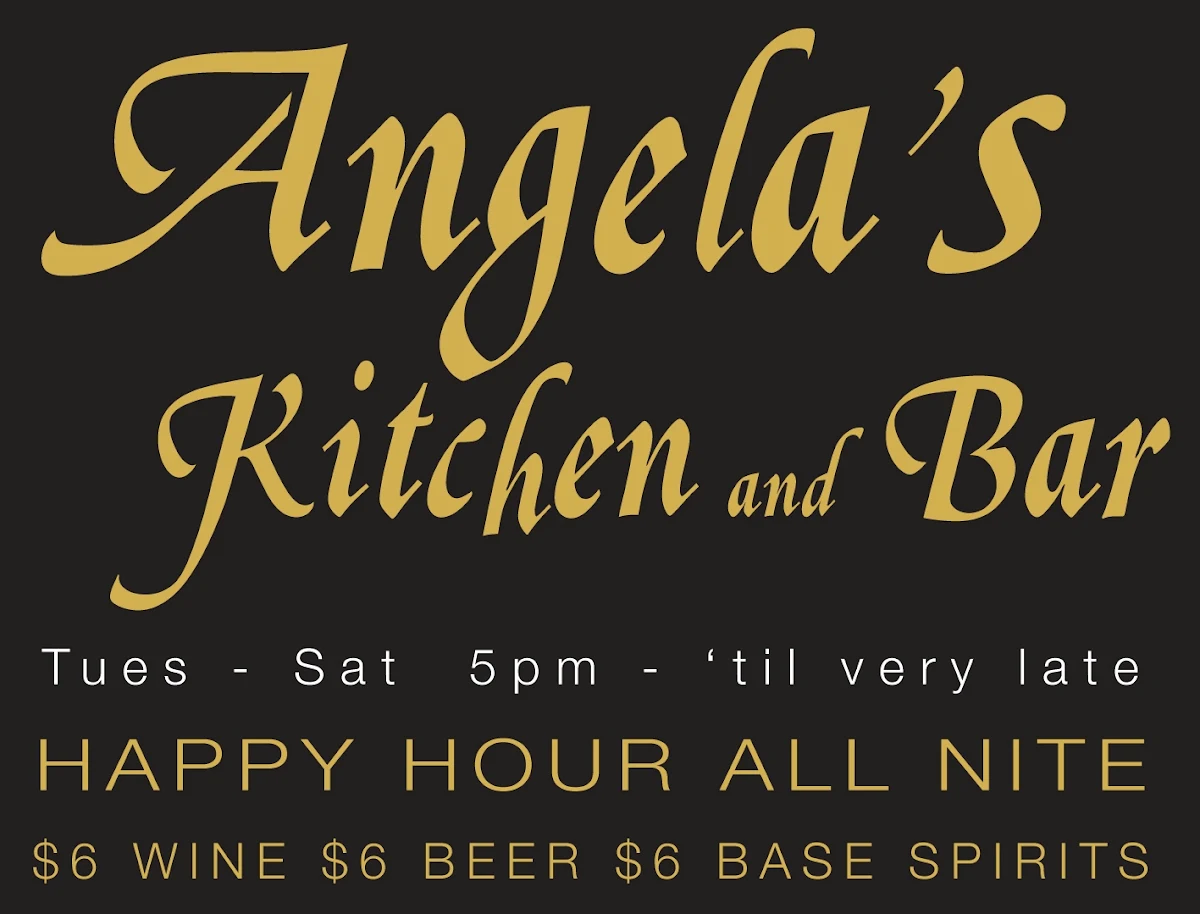 Menu, Angela's Kitchen and Bar