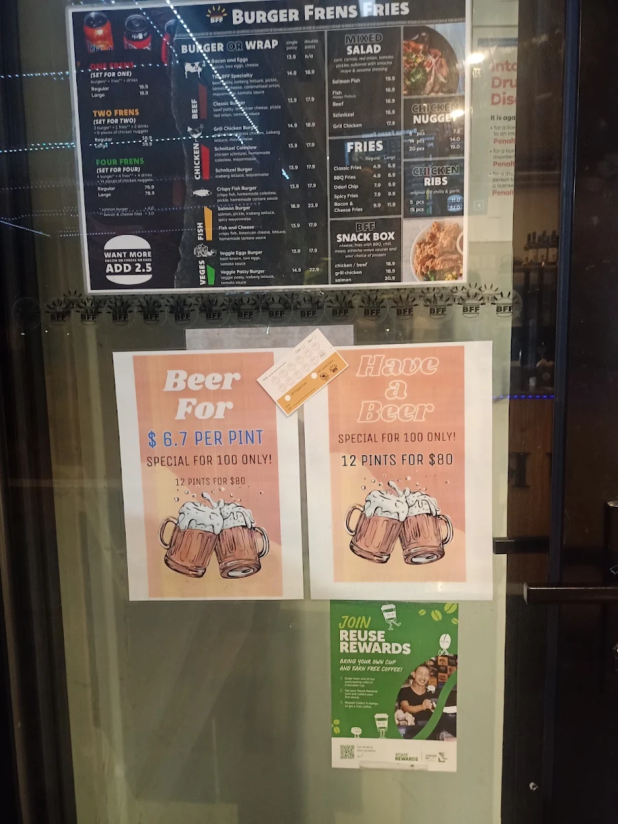 Menu, Burger Frens Fries