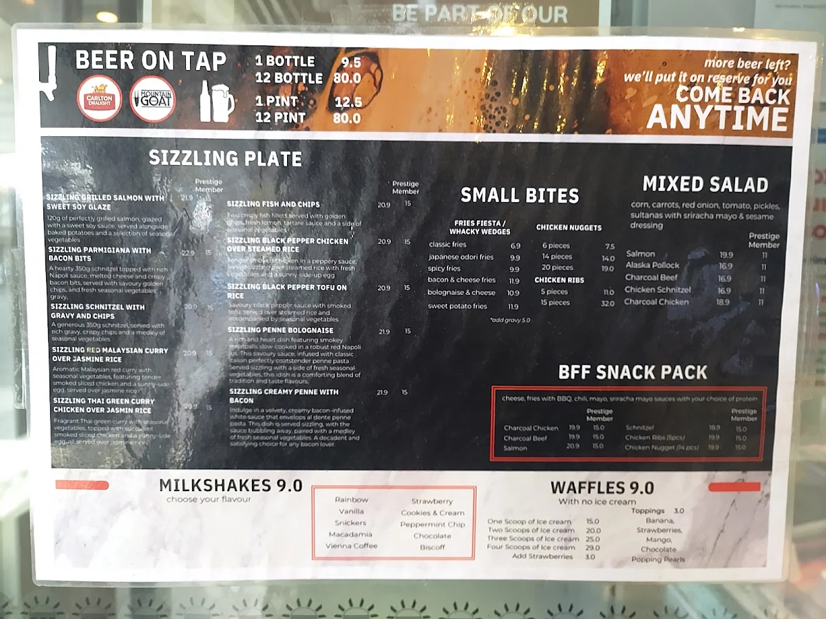 Menu, Burger Frens Fries