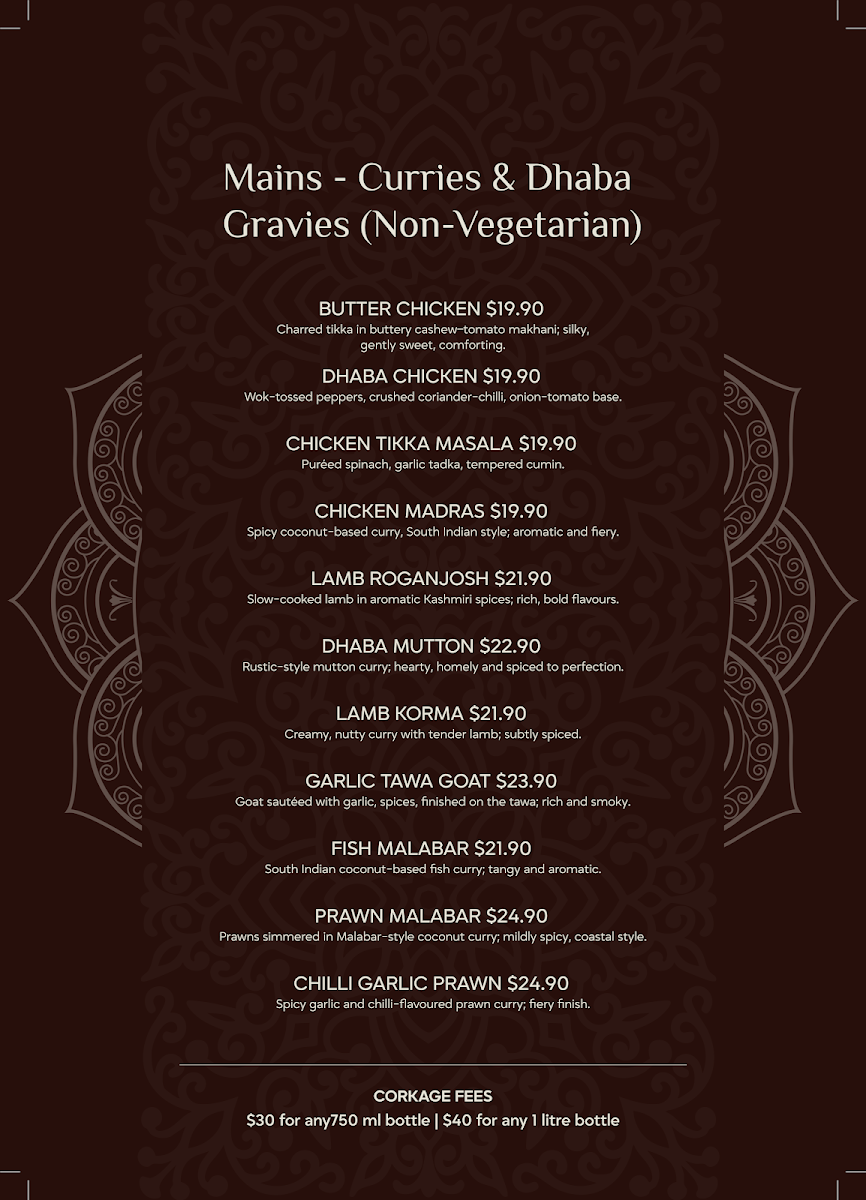 Menu, Maikhana