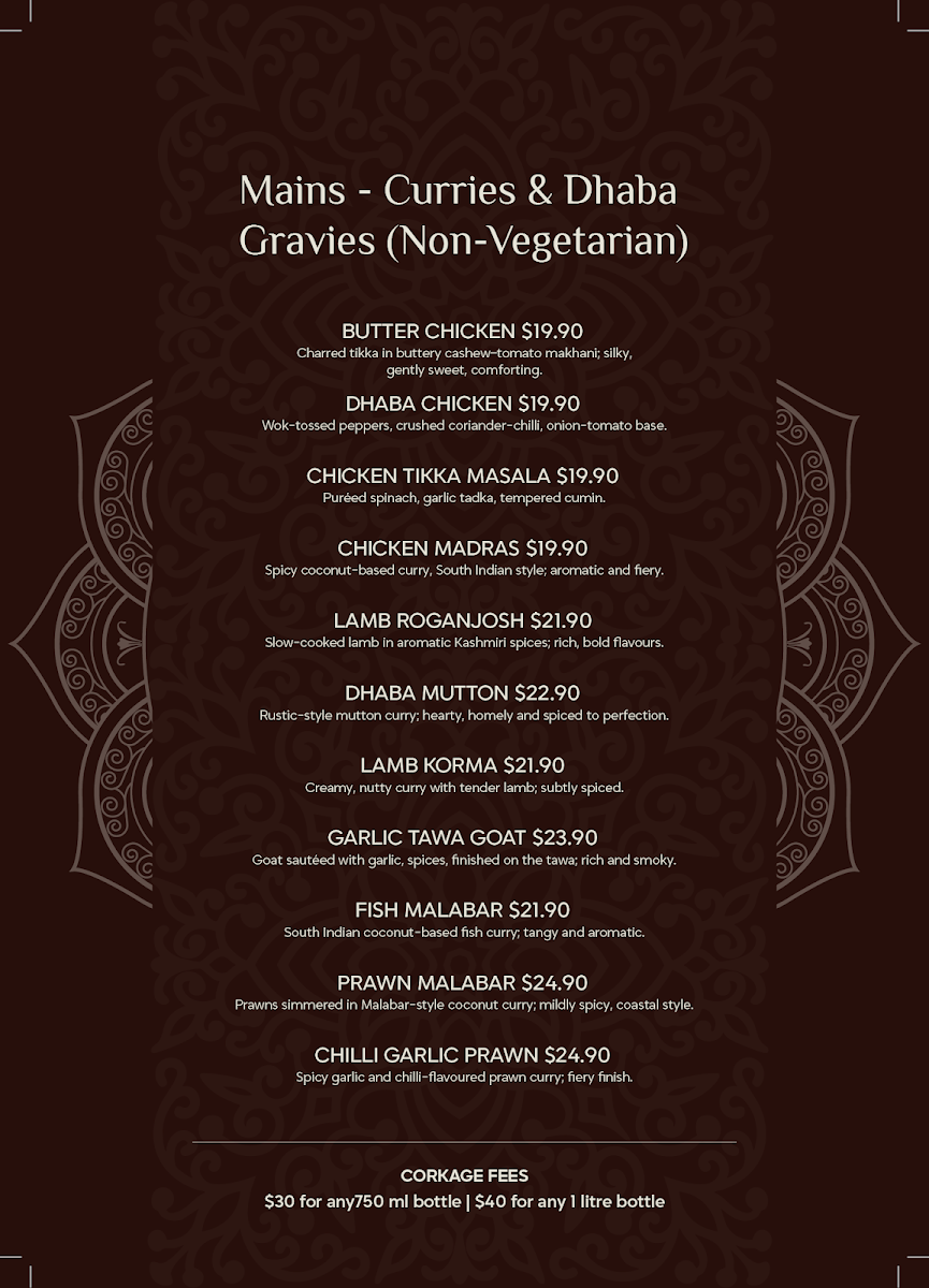 Menu, Maikhana