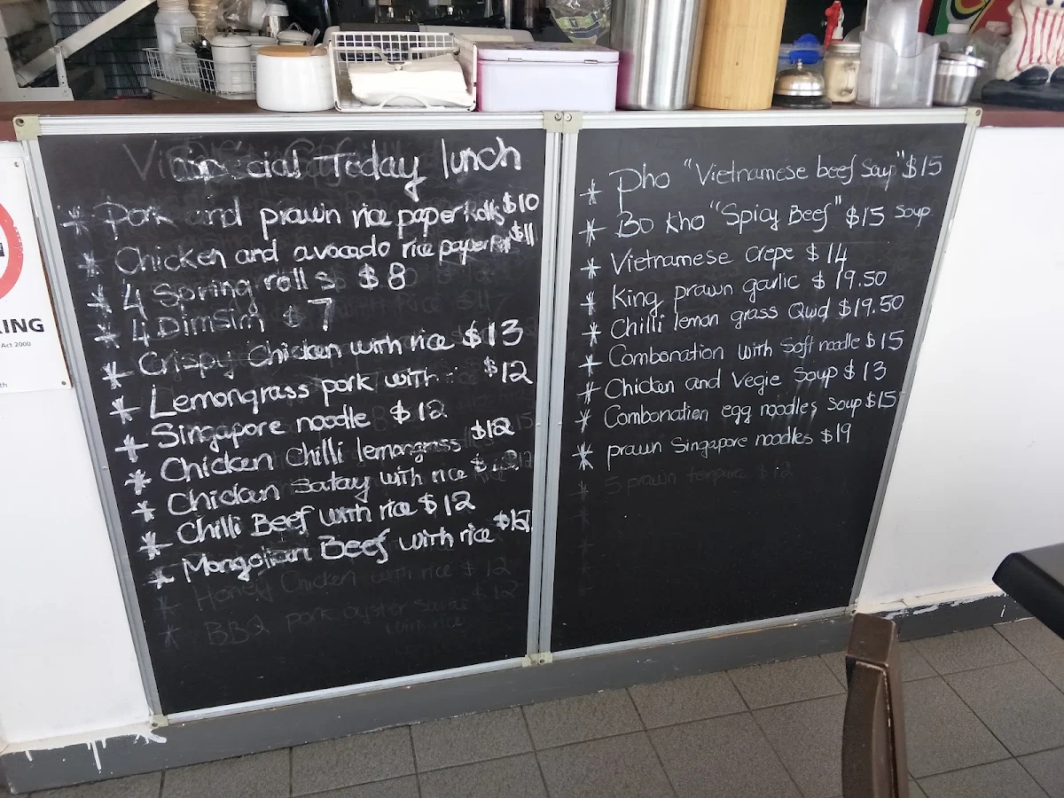 Menu, Vince Fresh Bakery