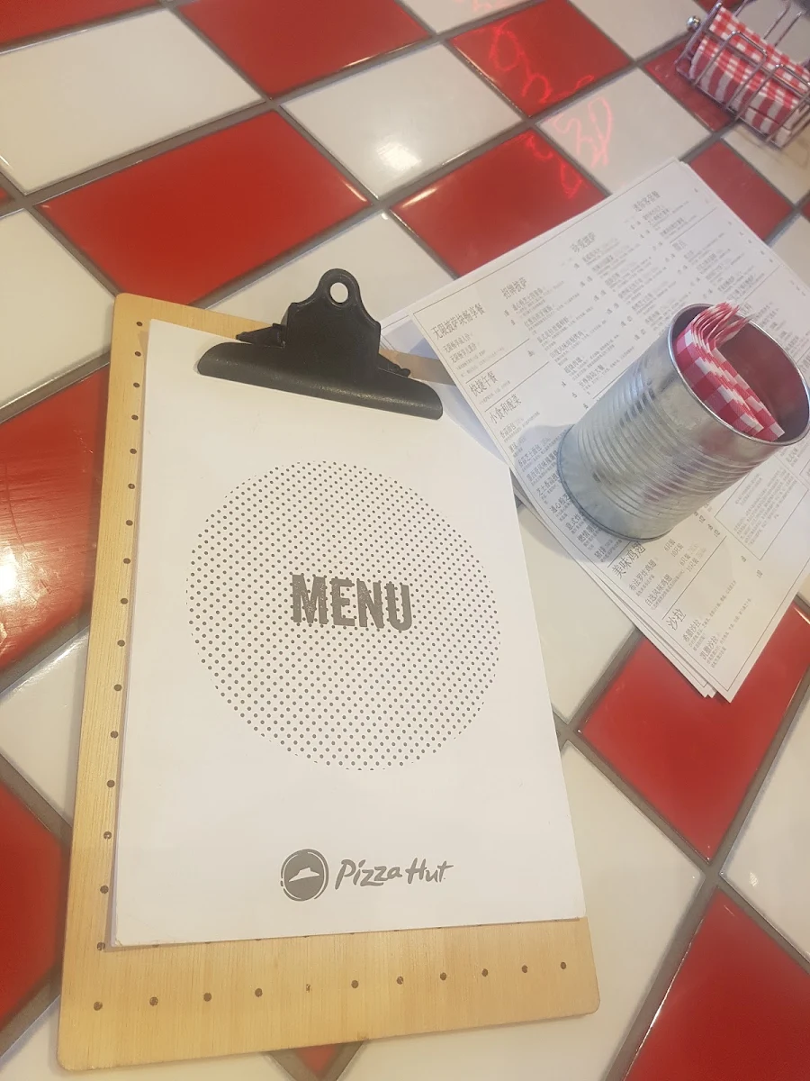 Menu, Pizza Hut Waterloo