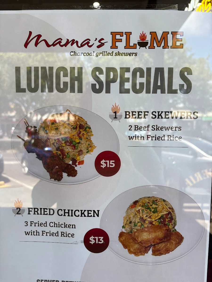 Menu, Mama's Flame