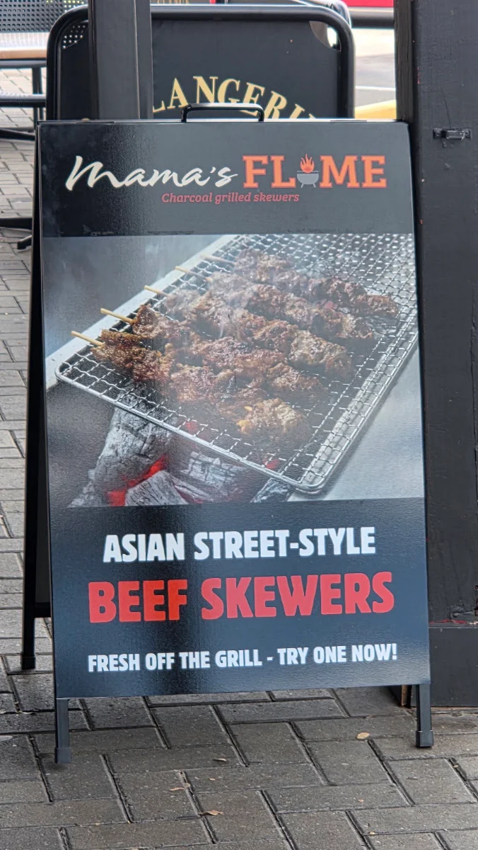 Menu, Mama's Flame