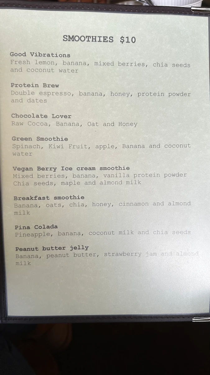 Menu, Lamezleighs Coffee House & Eatery