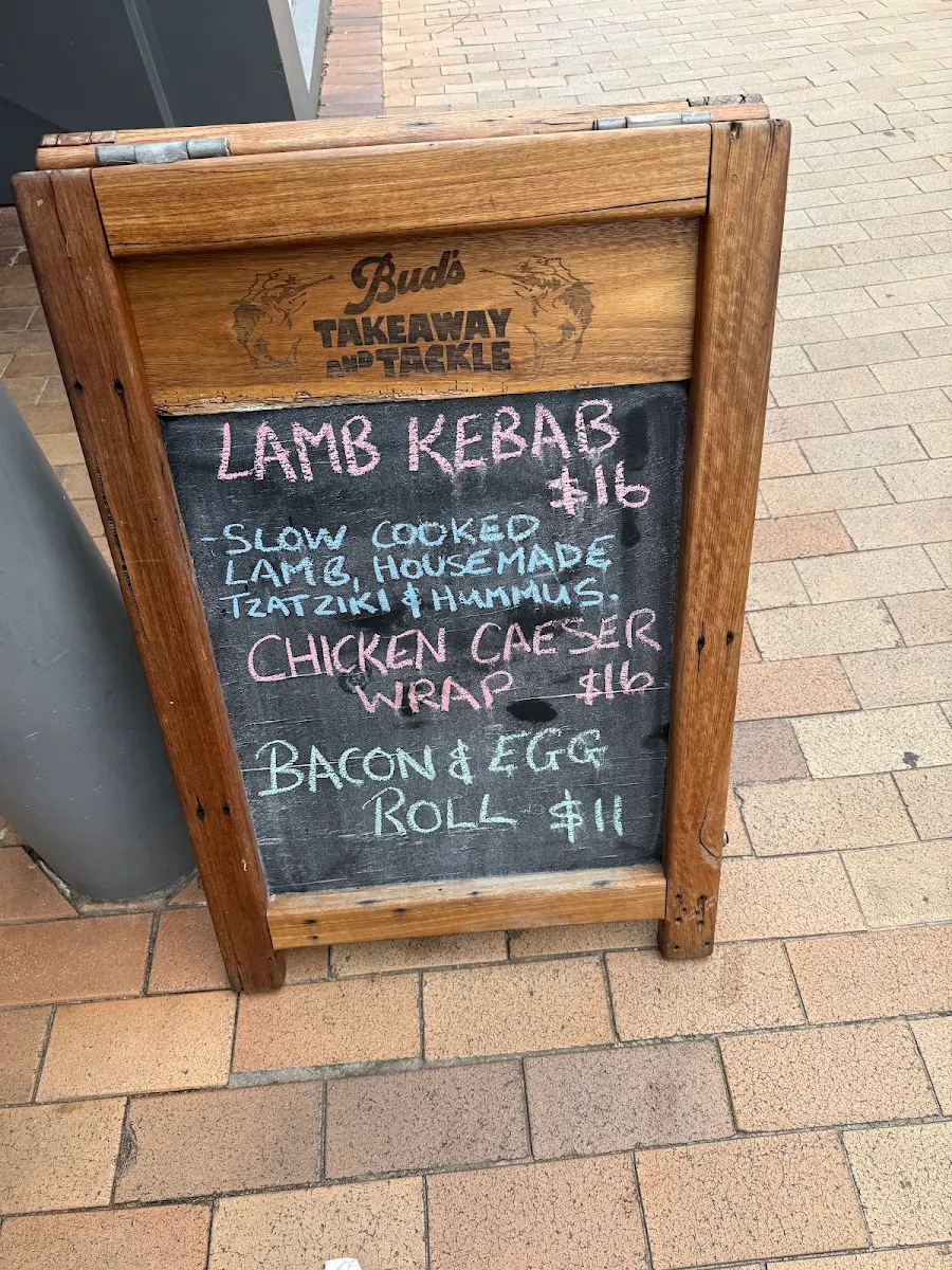 Menu, Bud’s Takeaway