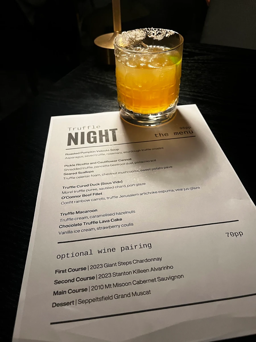 Menu, Avalon