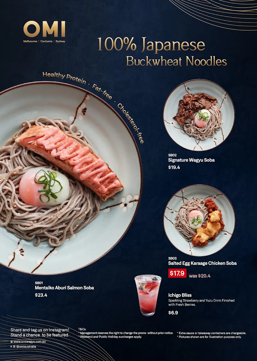 Menu, OMI The Glen