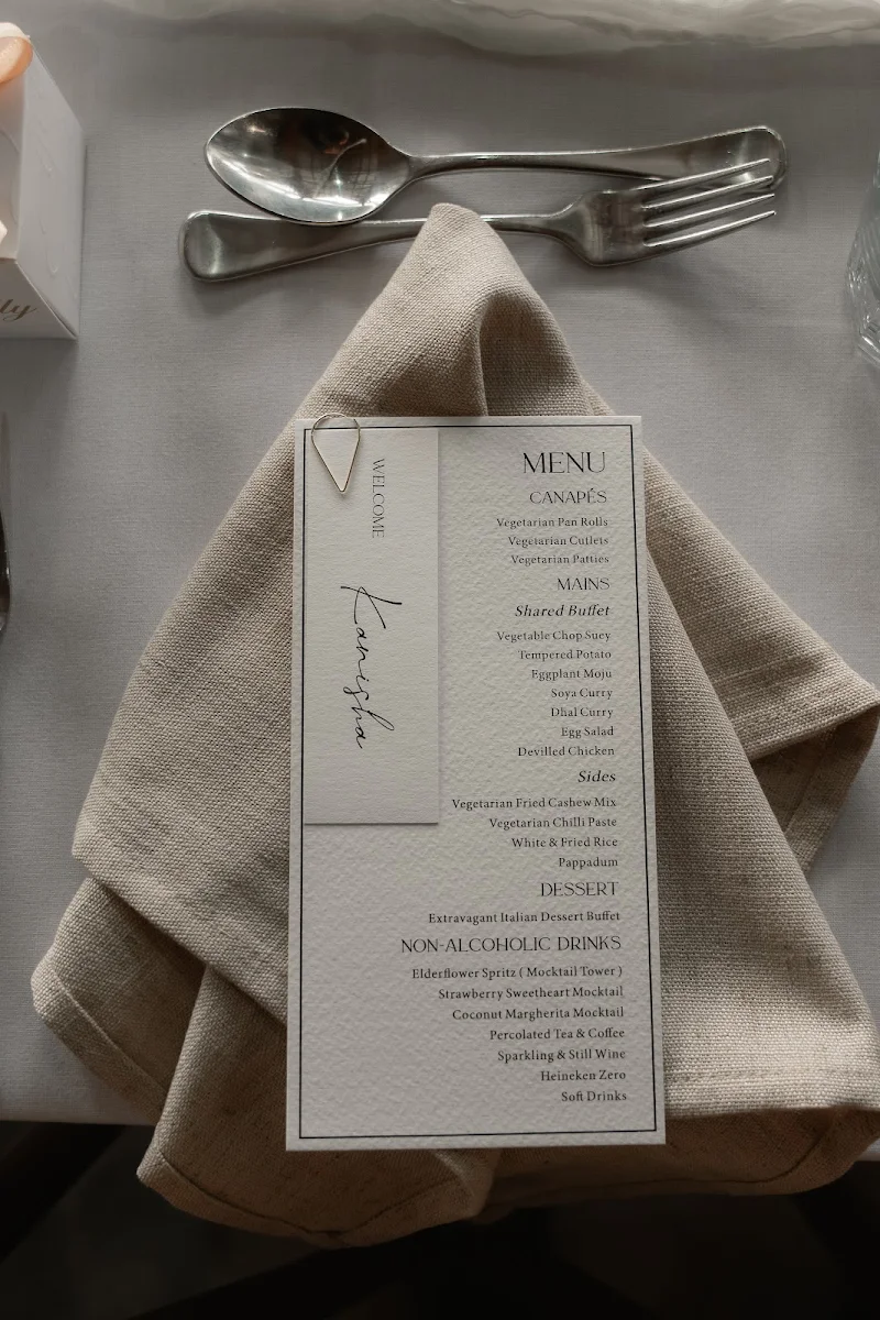 Menu, Temple of Spices
