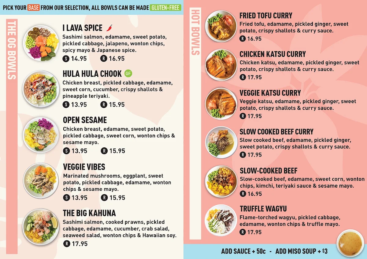 Menu, Pokéd