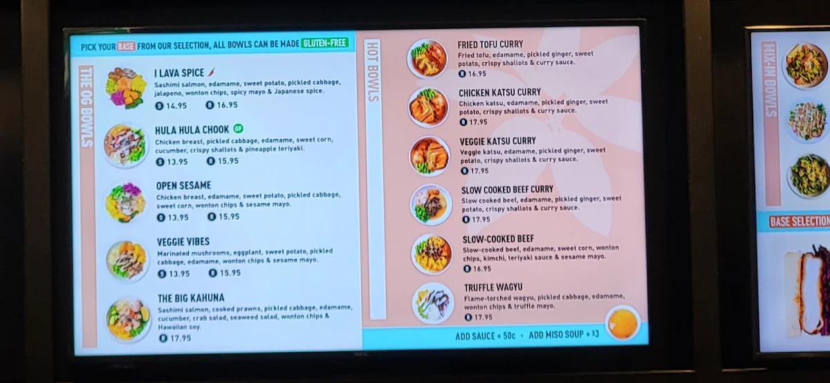 Menu, Pokéd