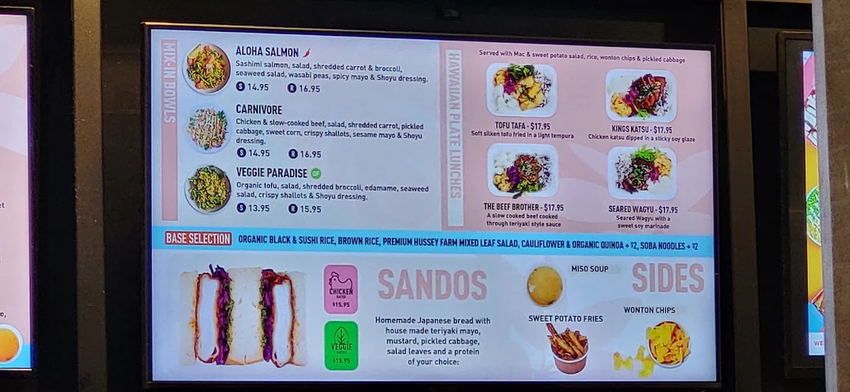 Menu, Pokéd