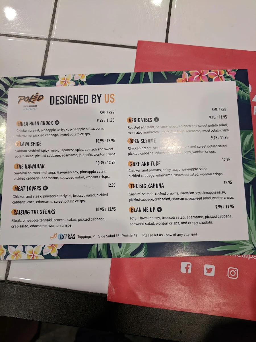 Menu, Pokéd