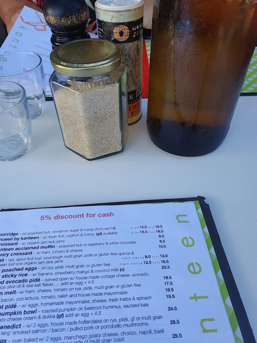 Menu, Kanteen