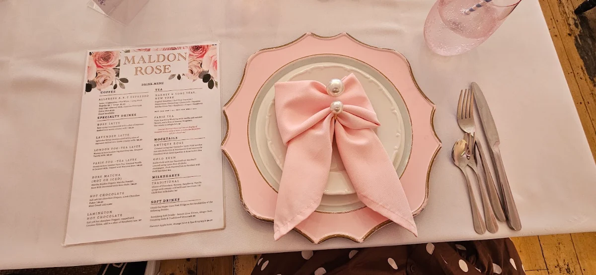 Menu, Maldon Rose & The Dessert Society