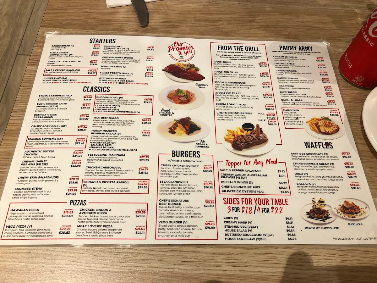 Menu, The Crown Hotel
