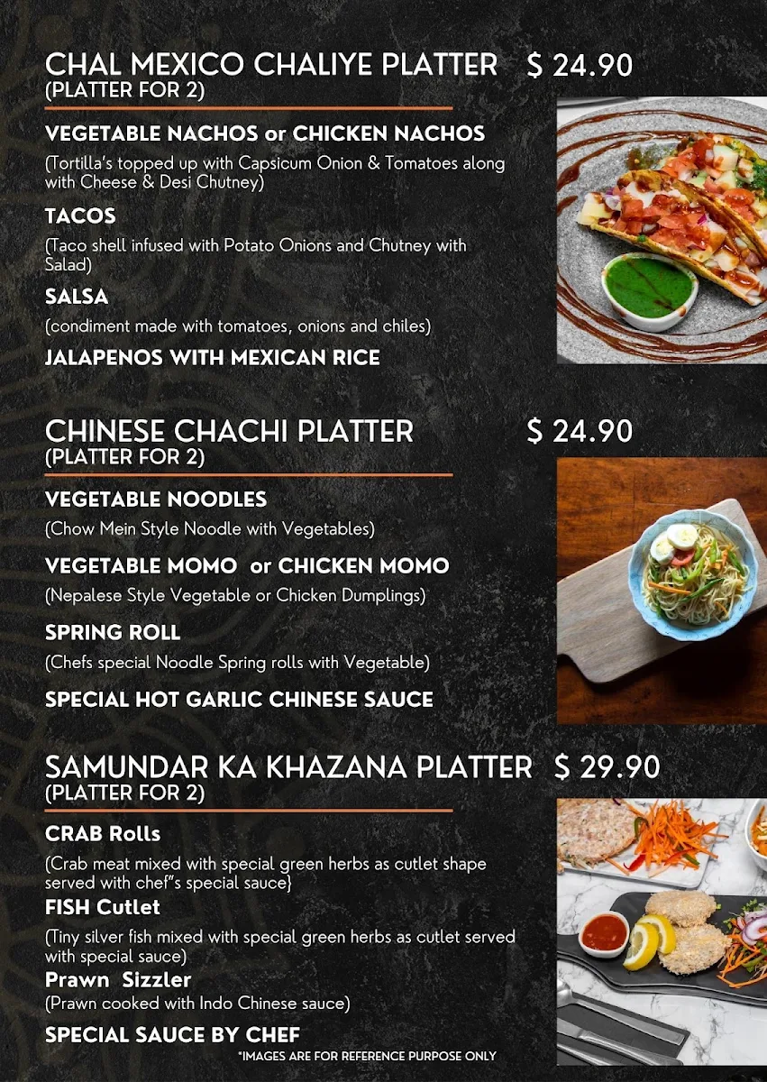 Menu, Clever Chachi - Best Indian Restaurant & Bar in Castle Hill