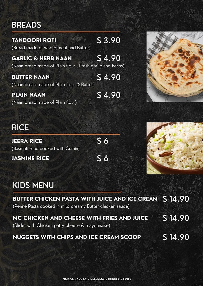 Menu, Clever Chachi - Best Indian Restaurant & Bar in Castle Hill
