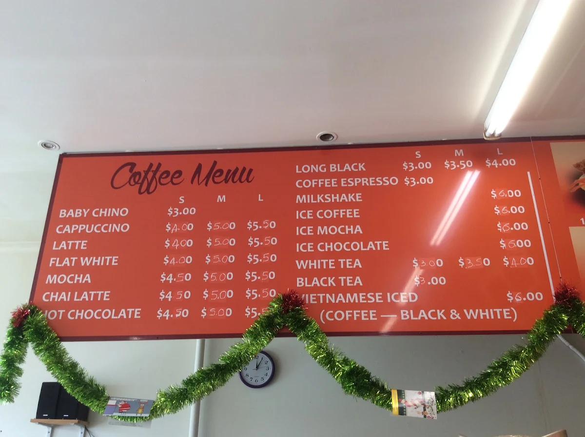 Menu, TN Bakery