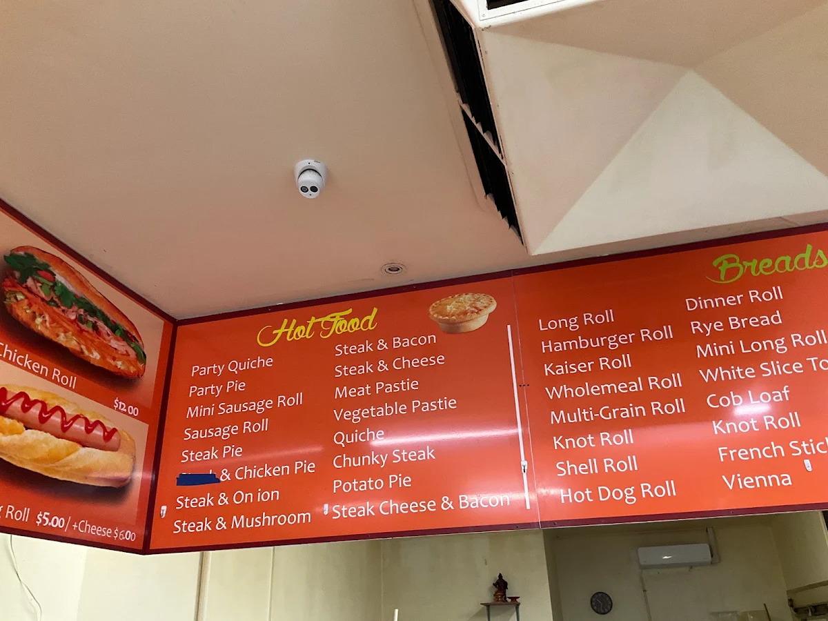 Menu, TN Bakery