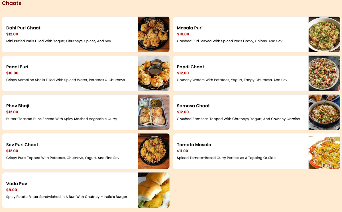 Menu, SV Bhavana Pure Veg | Authentic Bangalore Style Food