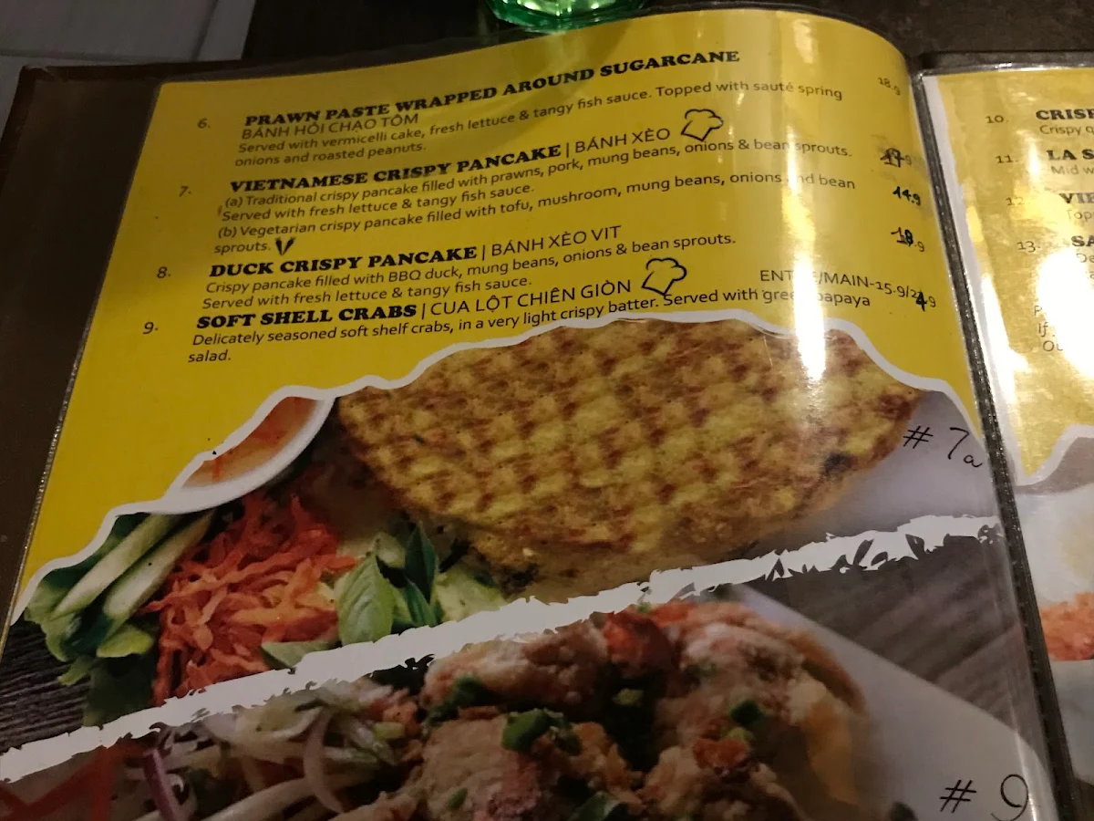 Menu, La Sen Vietnamese Restaurant