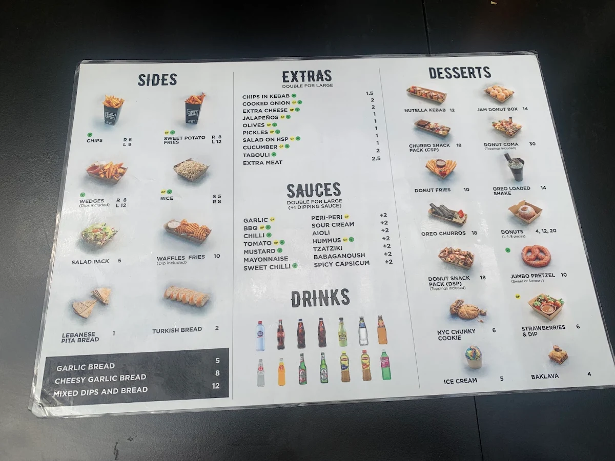 Menu, Glenny Kebabs - Glen Waverley