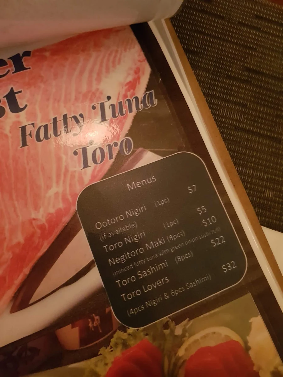Menu, Sanpo Japanese Restaurant