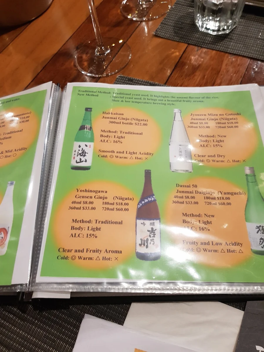Menu, Sanpo Japanese Restaurant
