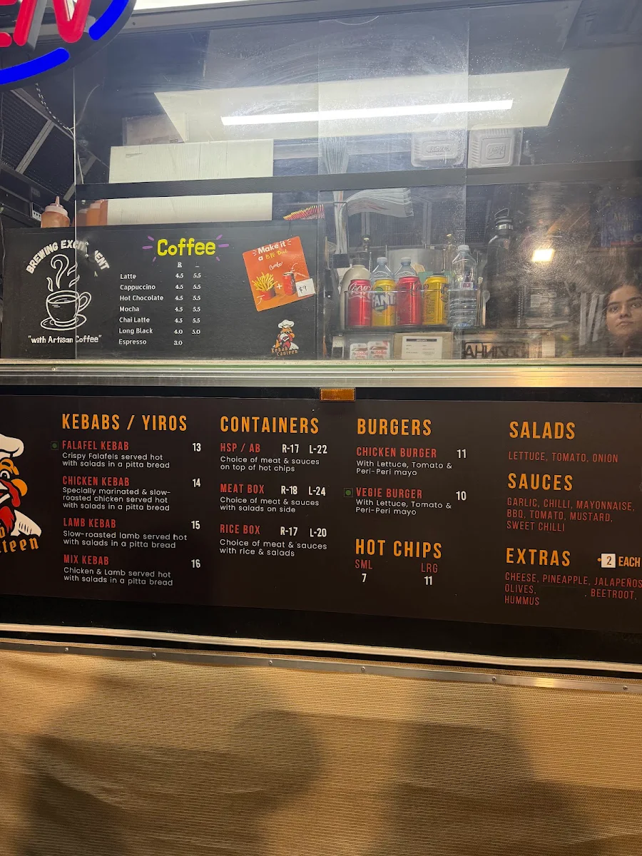 Menu, Kebab Canteen