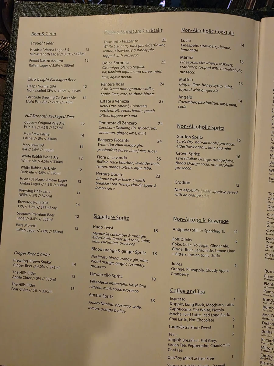 Menu, POPOLO
