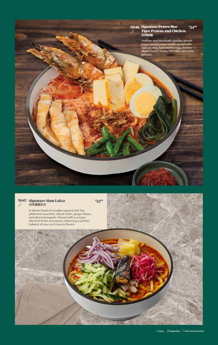 Menu, PappaRich Chadstone
