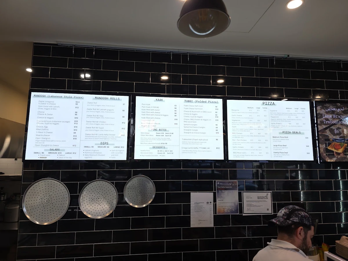 Menu, Tripoli Pizza