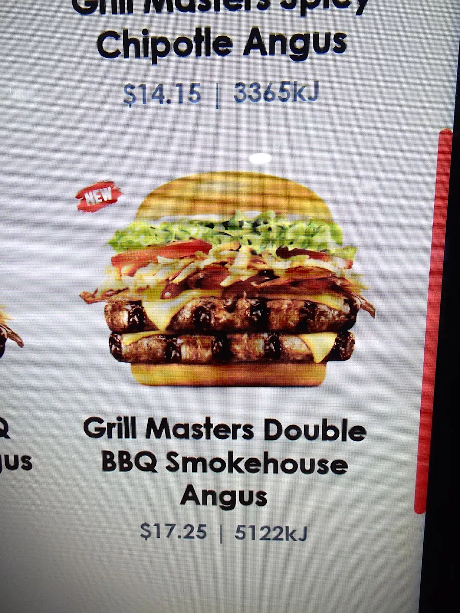 Menu, Hungry Jack's Burgers South Tweed