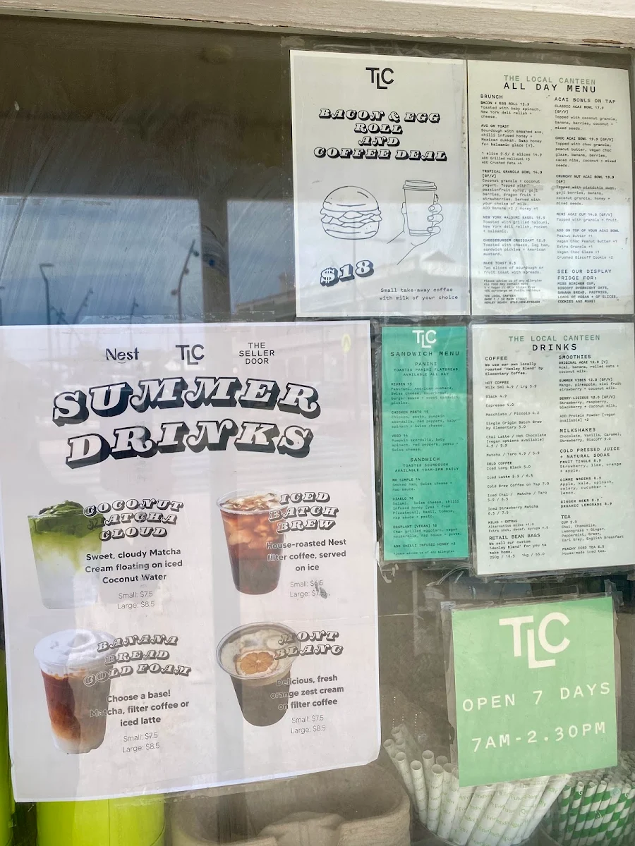 Menu, The Local Canteen