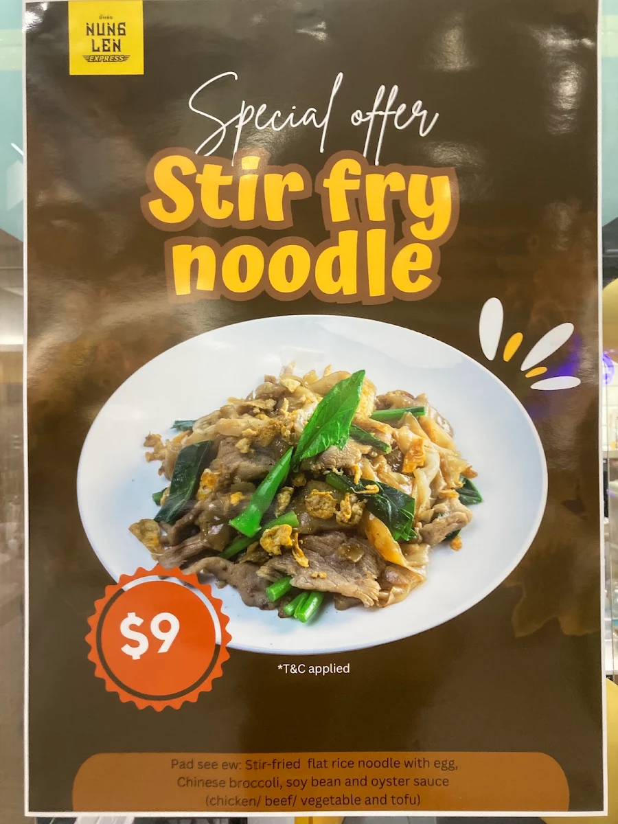 Menu, Nung Len Express